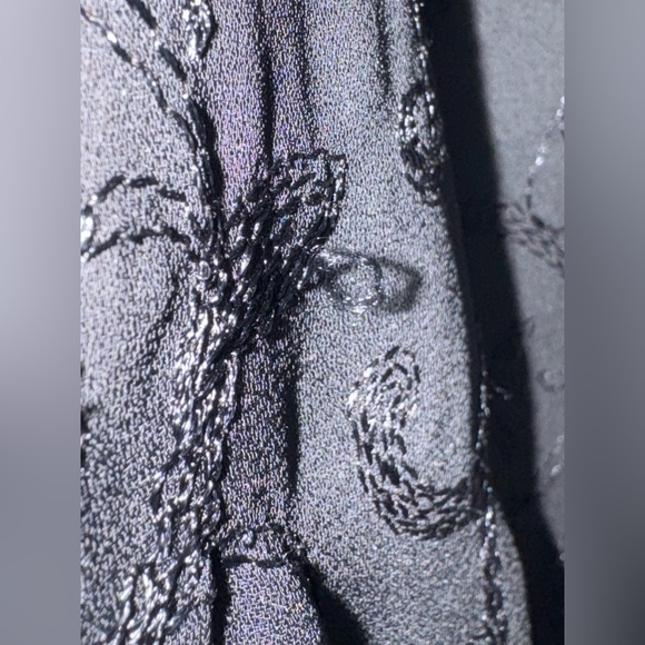 Versace Intensive Black Silk Jacquard Vintage Shirt Medusa Buttons Size 1X Y2K - Picture 6 of 14